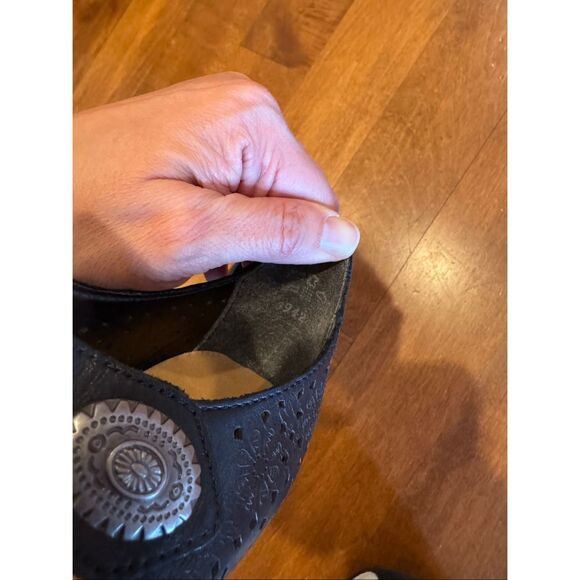 Rieker Women’s Mary Jane Shoes Size 39 Black Leather Cutout Comfort Strap EU 39 - Picture 4 of 5